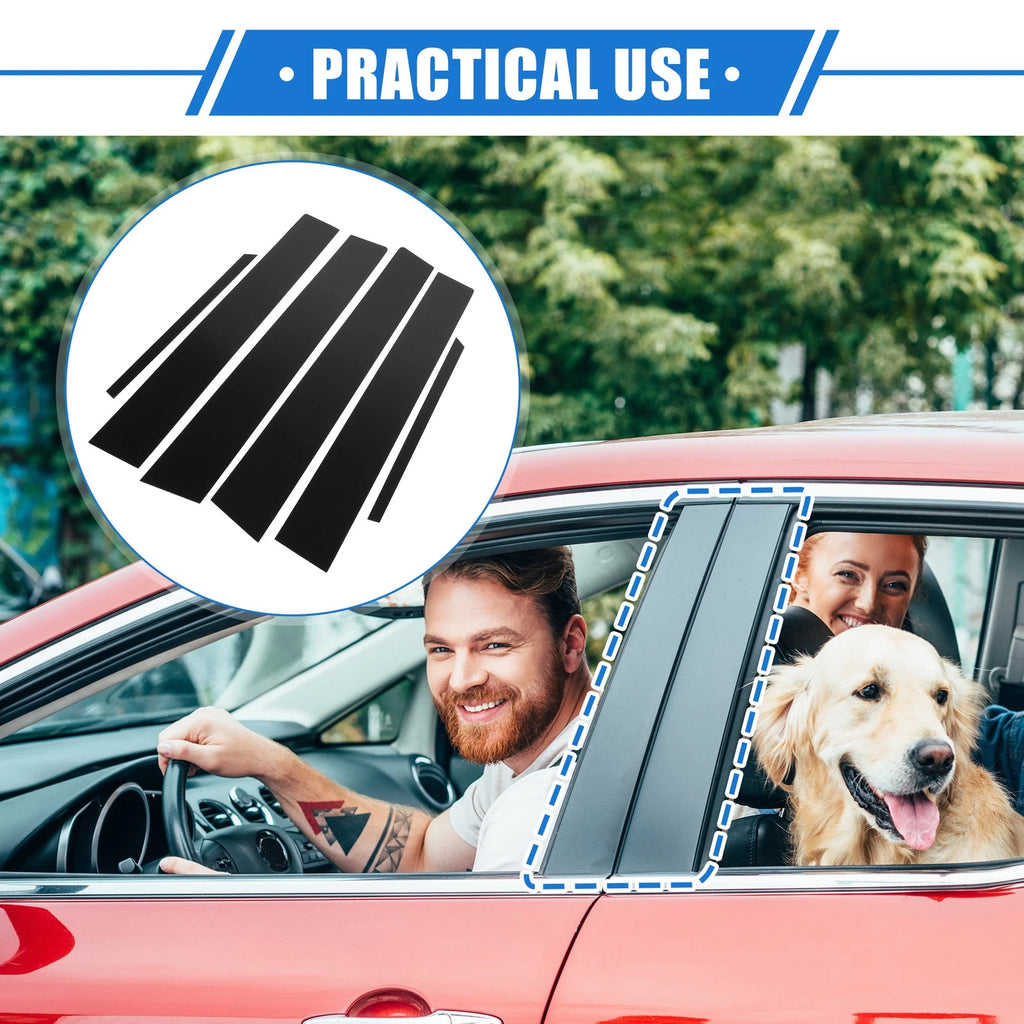 6 Pcs Pillar Posts Door Window Trim Cover for Toyota Corolla (2009–2013)