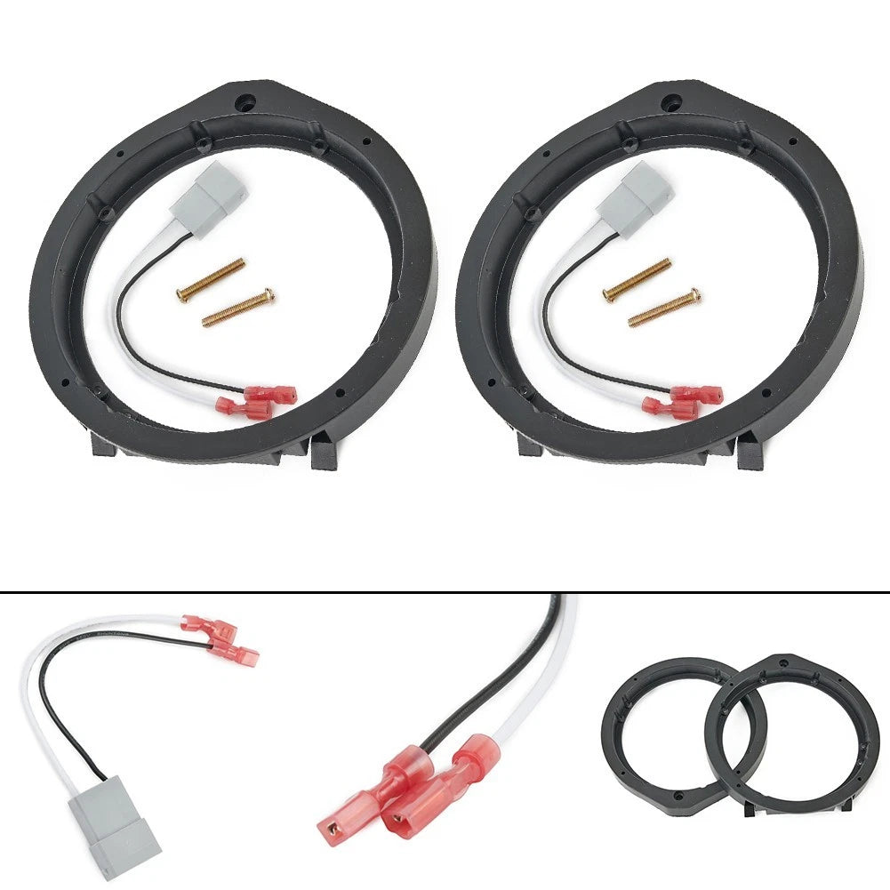 2 Pairs For Honda Accord Civic 6.5 Speaker Adapter Plates & Speaker Harness Kit