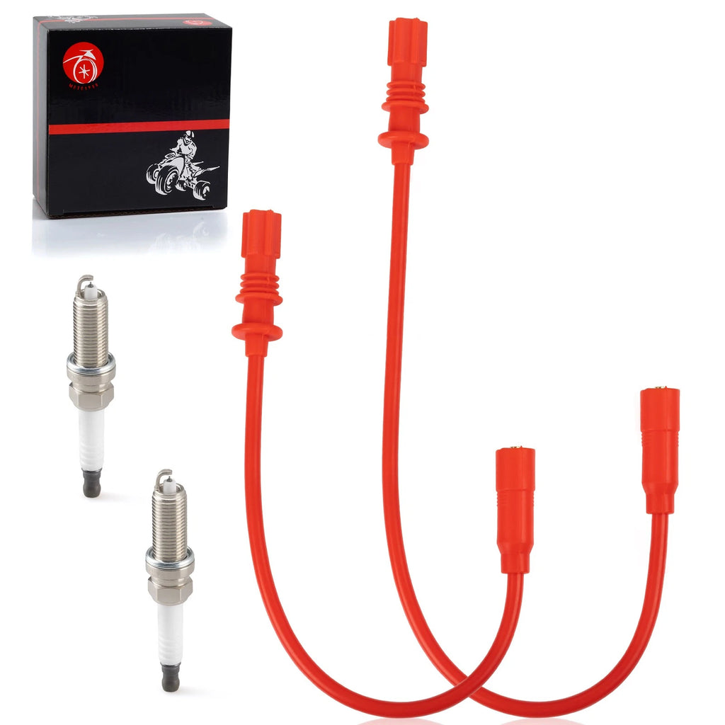 2 Spark Plug Wire & Cap for Polaris Sportsman 1000, Scrambler 1000 (2014–2024)