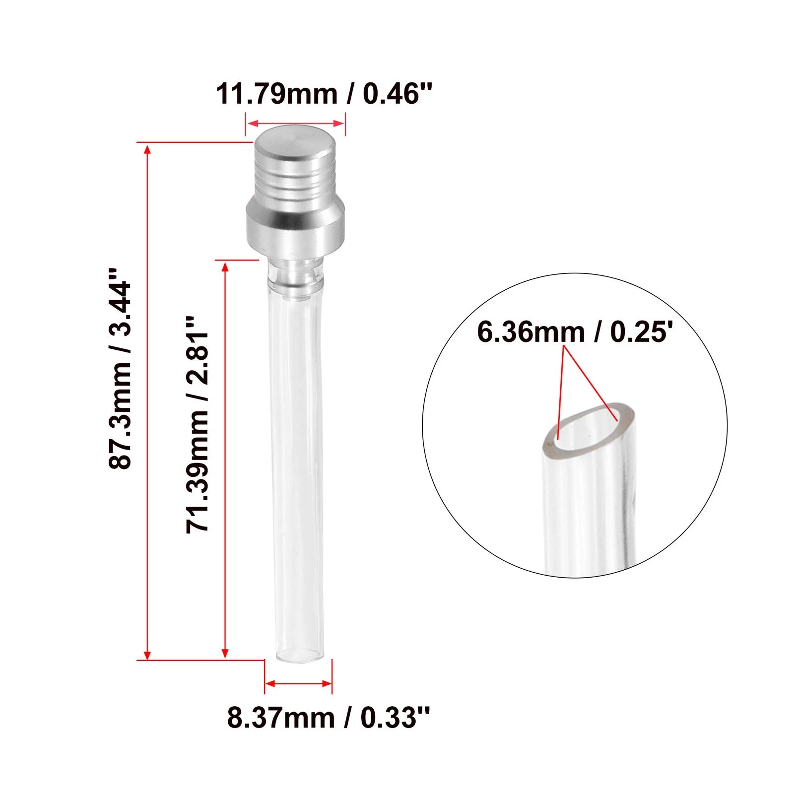 Gas Fuel Tank Cap 2Pcs Replacement for Dirt Bike (Silver) (2000–2024)