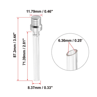 Gas Fuel Tank Cap 2Pcs Replacement for Dirt Bike (Silver) (2000–2024)
