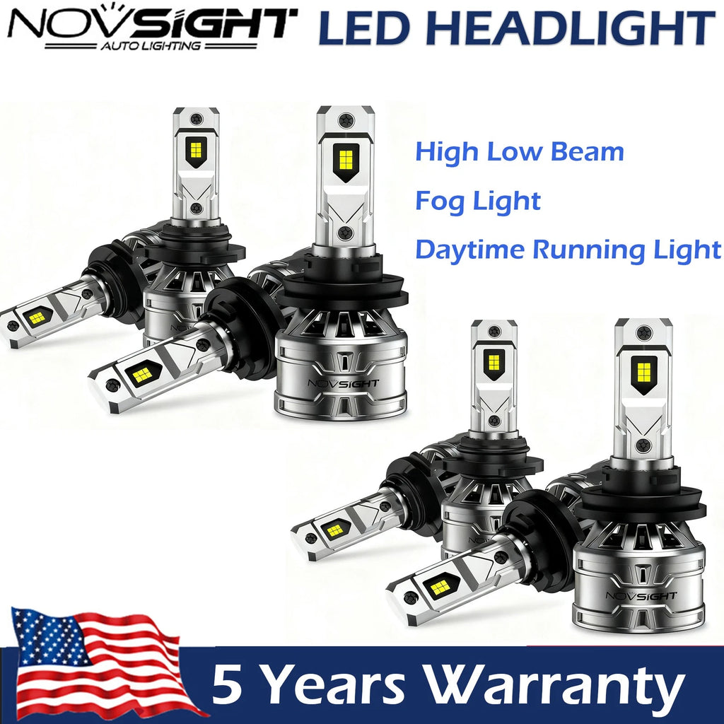 8X 9005 + H11 LED Headlight Combo for