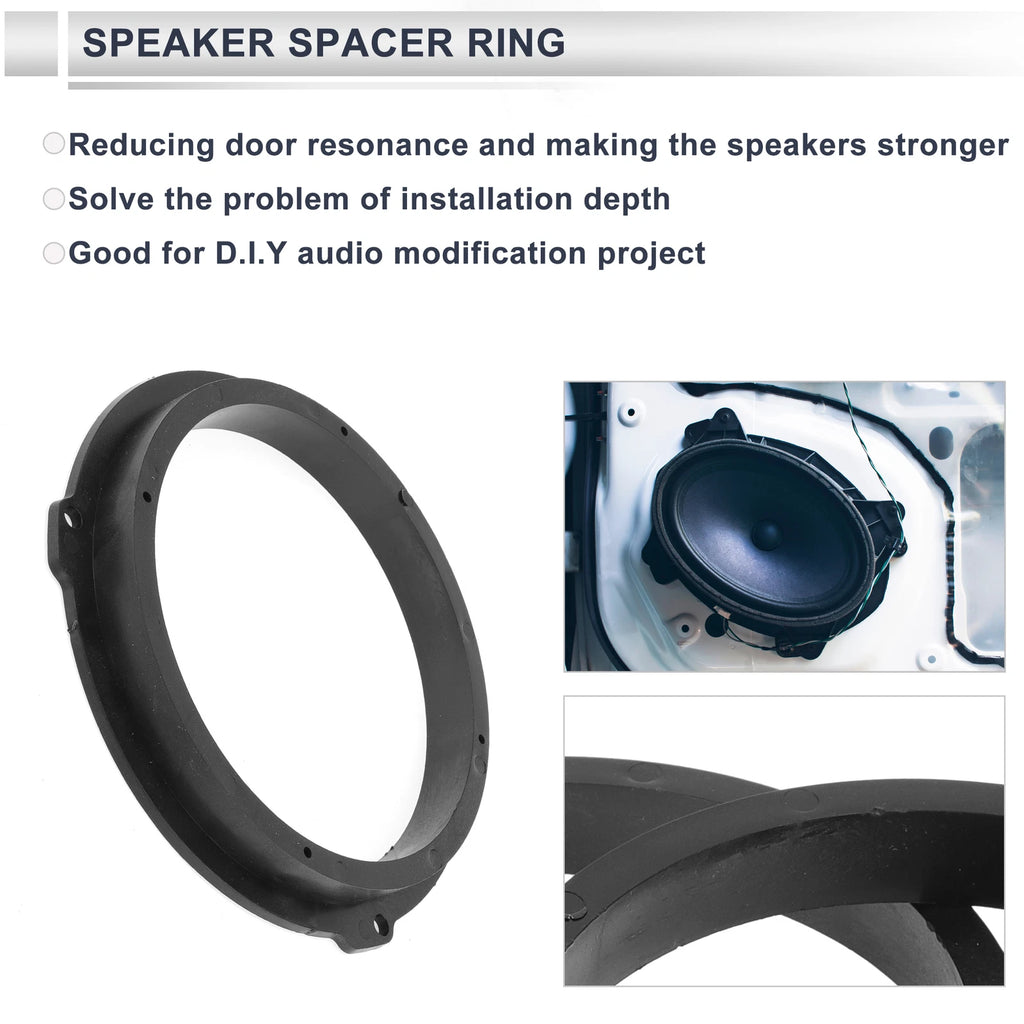 2X Speaker Spacer Ring Adapter for Ford C-Max (6.5")