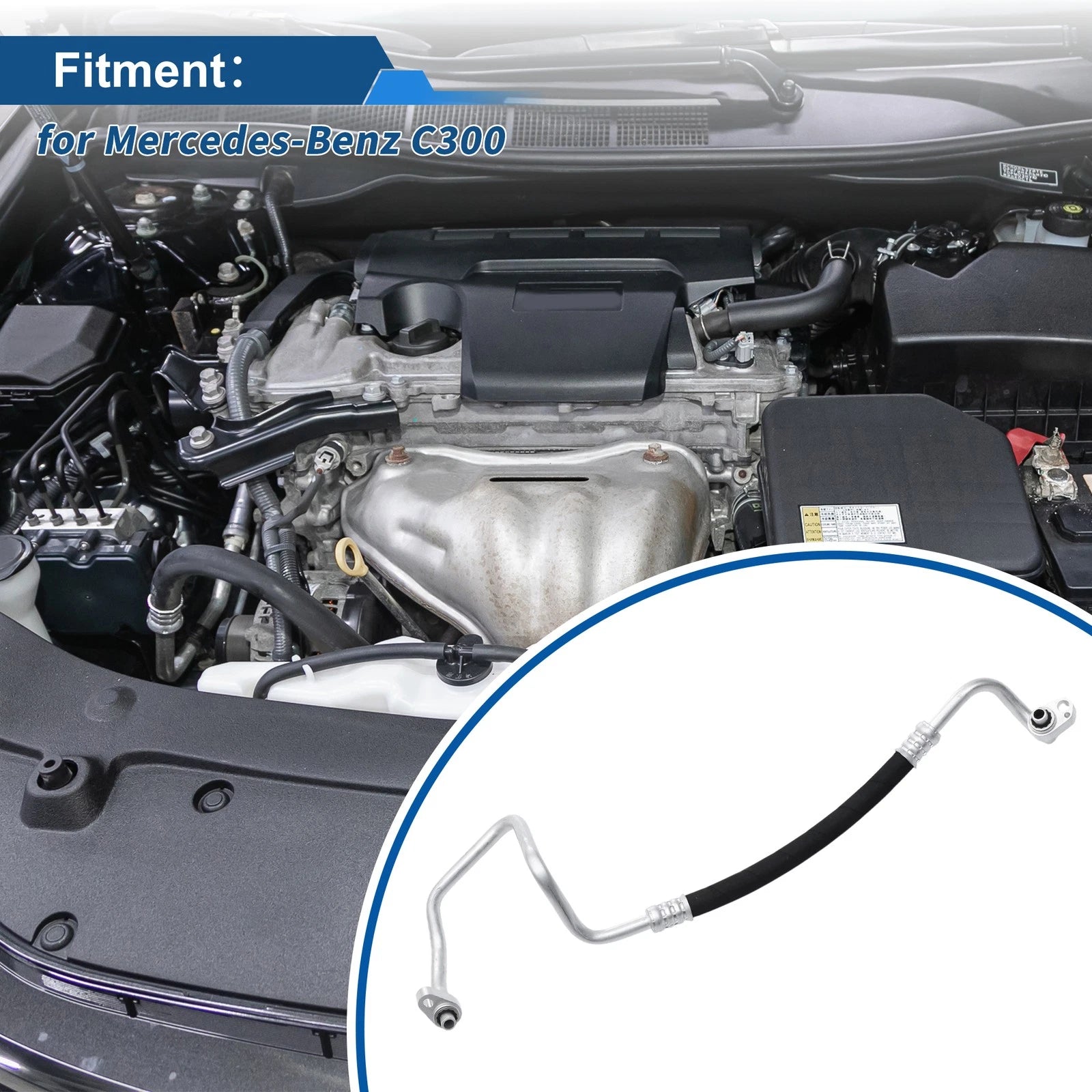 A/C Refrigerant Liquid Hose Replacement for Mercedes-Benz C300 (2015–2018)