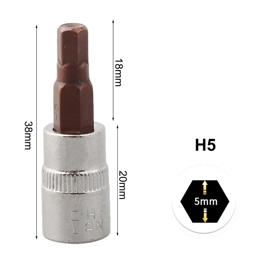 1/4 Inch Hex Socket Bit Set for H3 H5 H6 H8 (1Pcs)