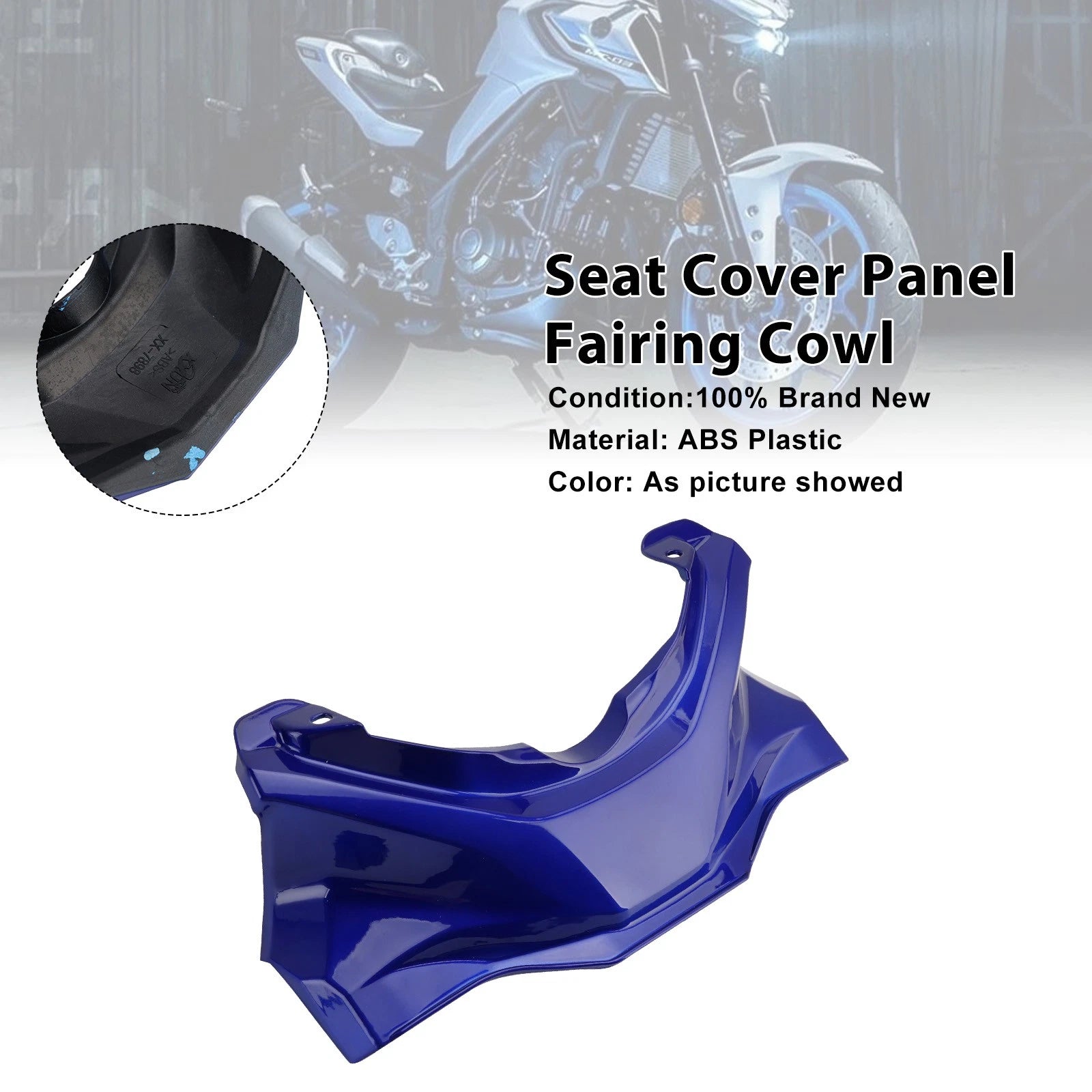 Seat Cover Panel Fairing Cowl for Yamaha YZF-R3 R25 MT-03 (2025–2026) Blue