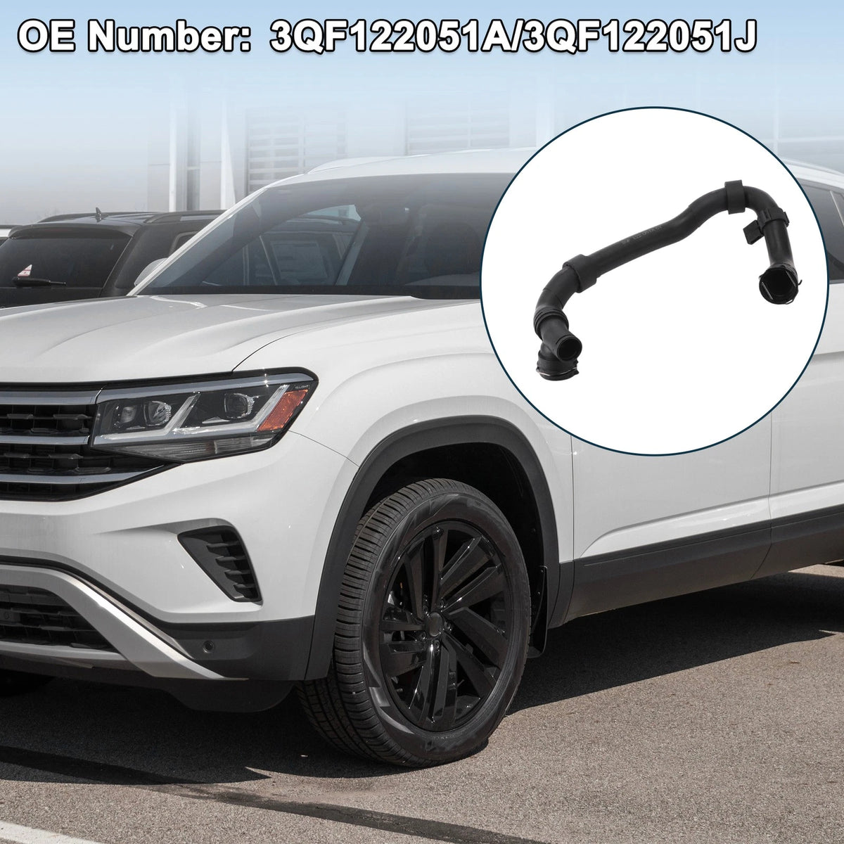Radiator Hose Water Pipe Replacement for Volkswagen Atlas 2.0L (2018–2023)