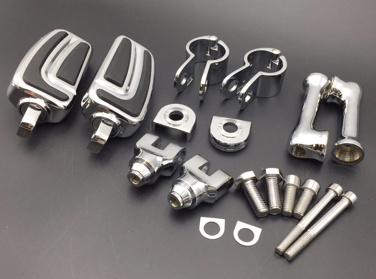 Chrome 1" AirFlow FootPeg for Harley Sportster 883 1200 (2004–2023)