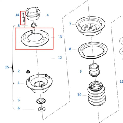 Set of 2 Front Upper Strut Mount Reinforcement Plates for BMW 3 Series E46 (1999–2005)