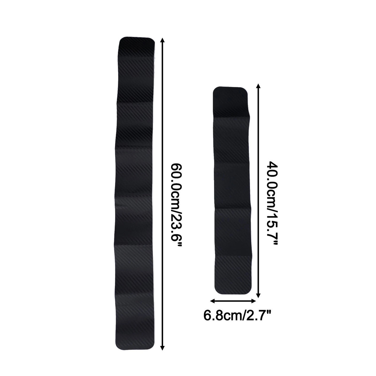 Anti-scratch Sticker 4pcs Car Exterior Parts 606.82cm Black