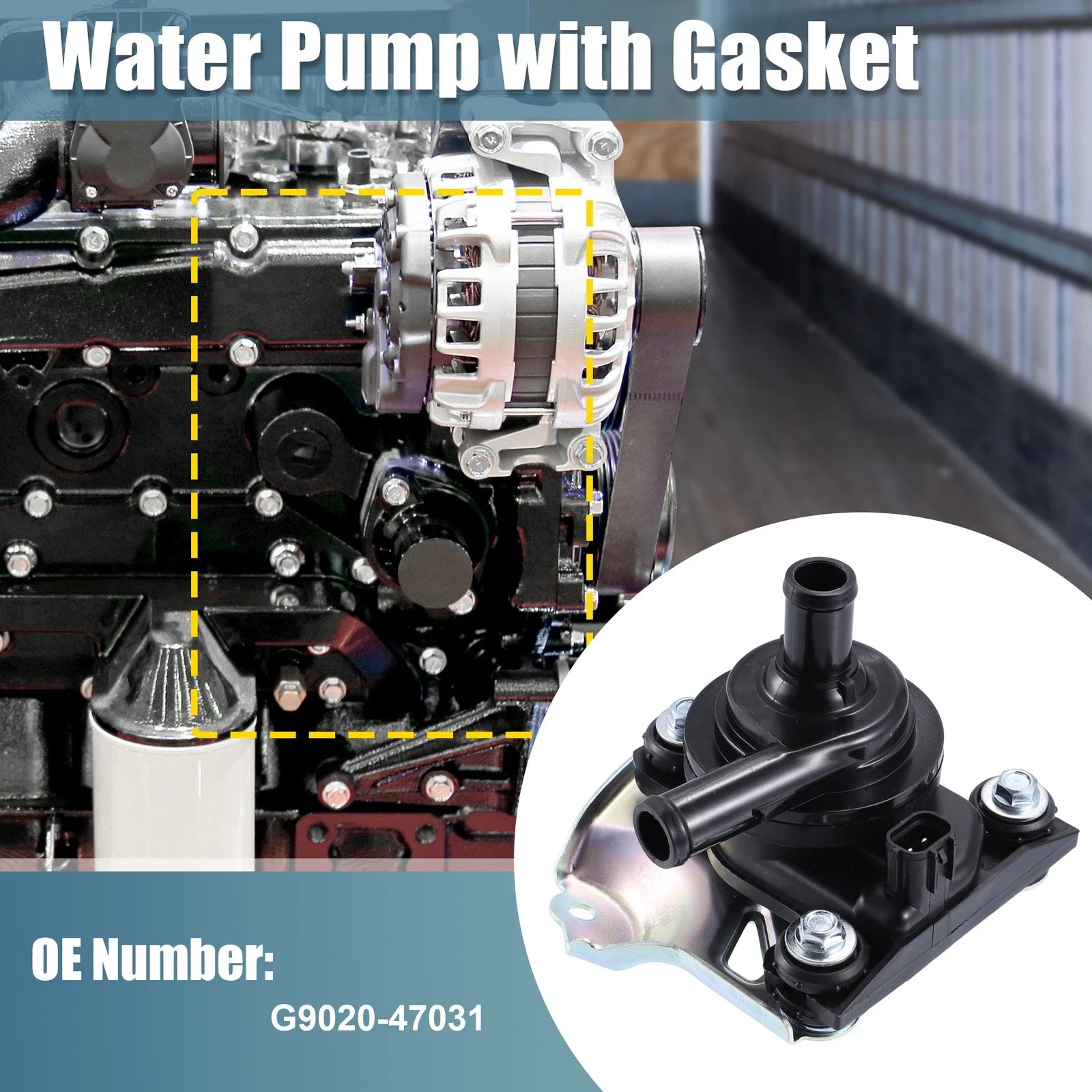Engine Water Pump with Bracket Replacement for Toyota Prius (2004–2009)