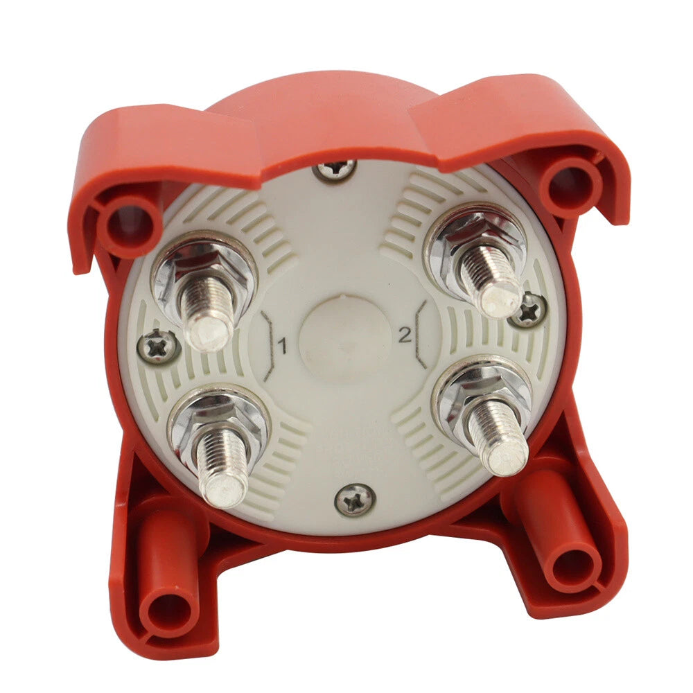 Dual Circuit Plus Battery Switch Knob Red 5511E 32V 350A ON/OFF