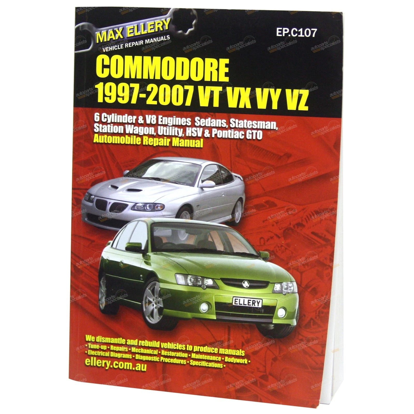 Workshop Manual for Holden Commodore VT VX VU VY VZ (1997–2006)