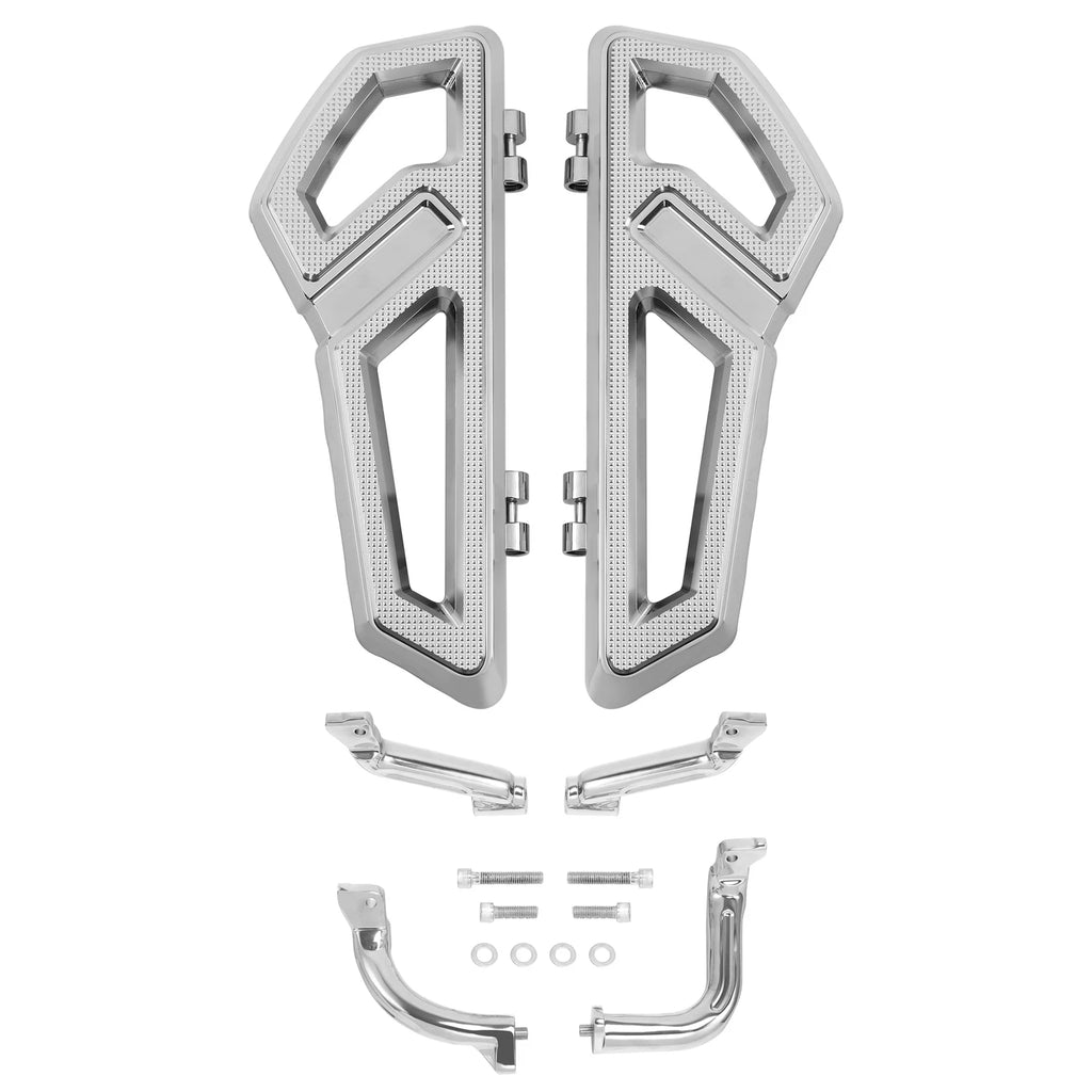 Chrome Driver Floorboards Footboard Bracket for Harley Touring Glide (2014–2024)