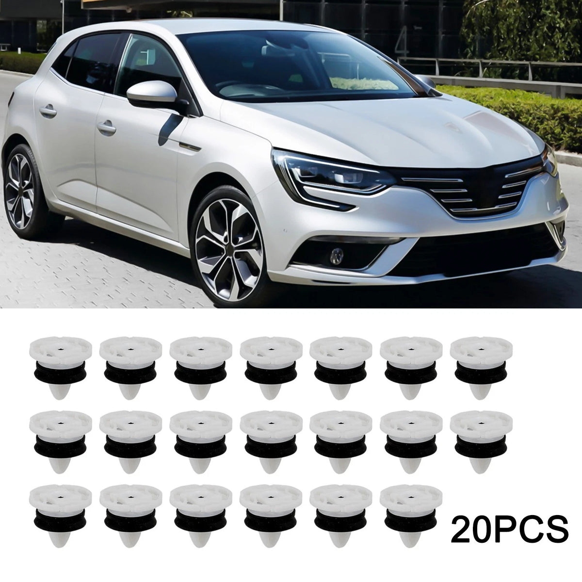 for Easy Mounting Car Door Interior Panel Trim Clips for Renault Set of 20
