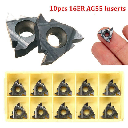 10Pcs Metalworking Blade Indexable Inserts 16ER AG55