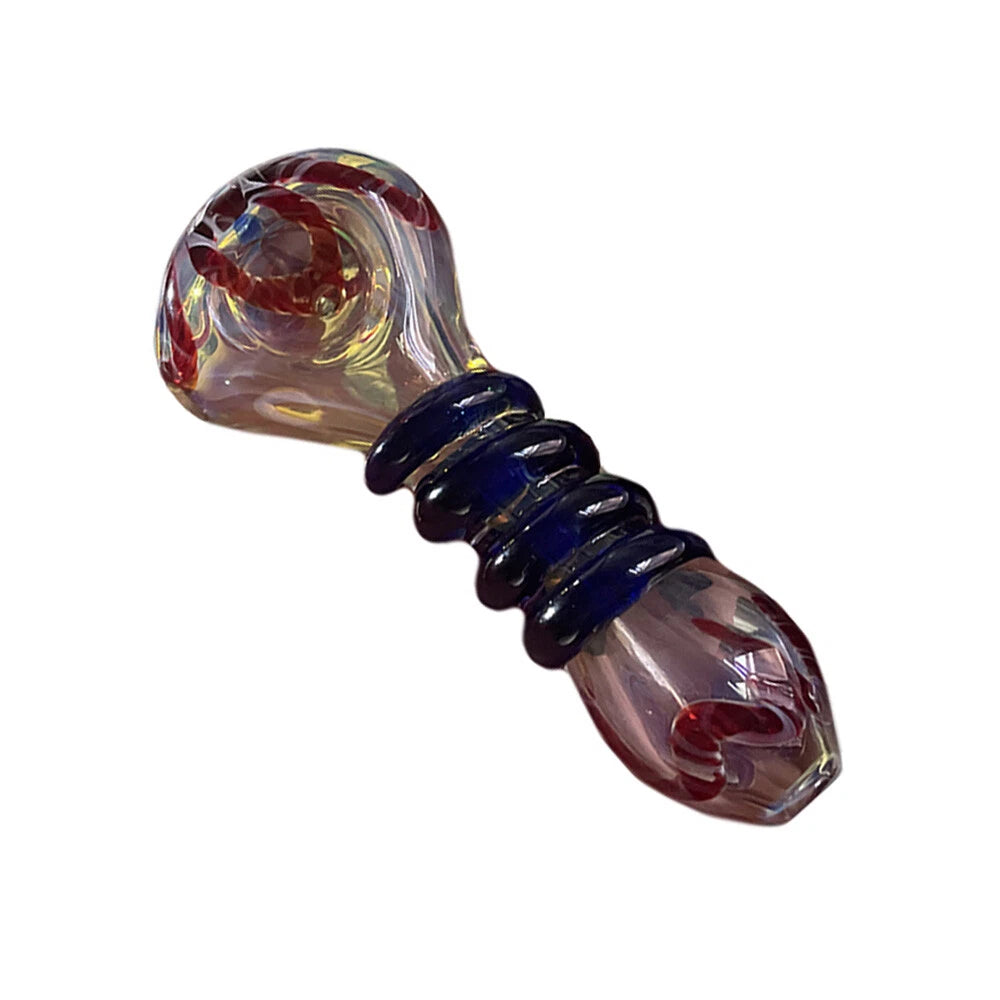 4" Color Changing Glass Hand Pipe with Colorful Bowl