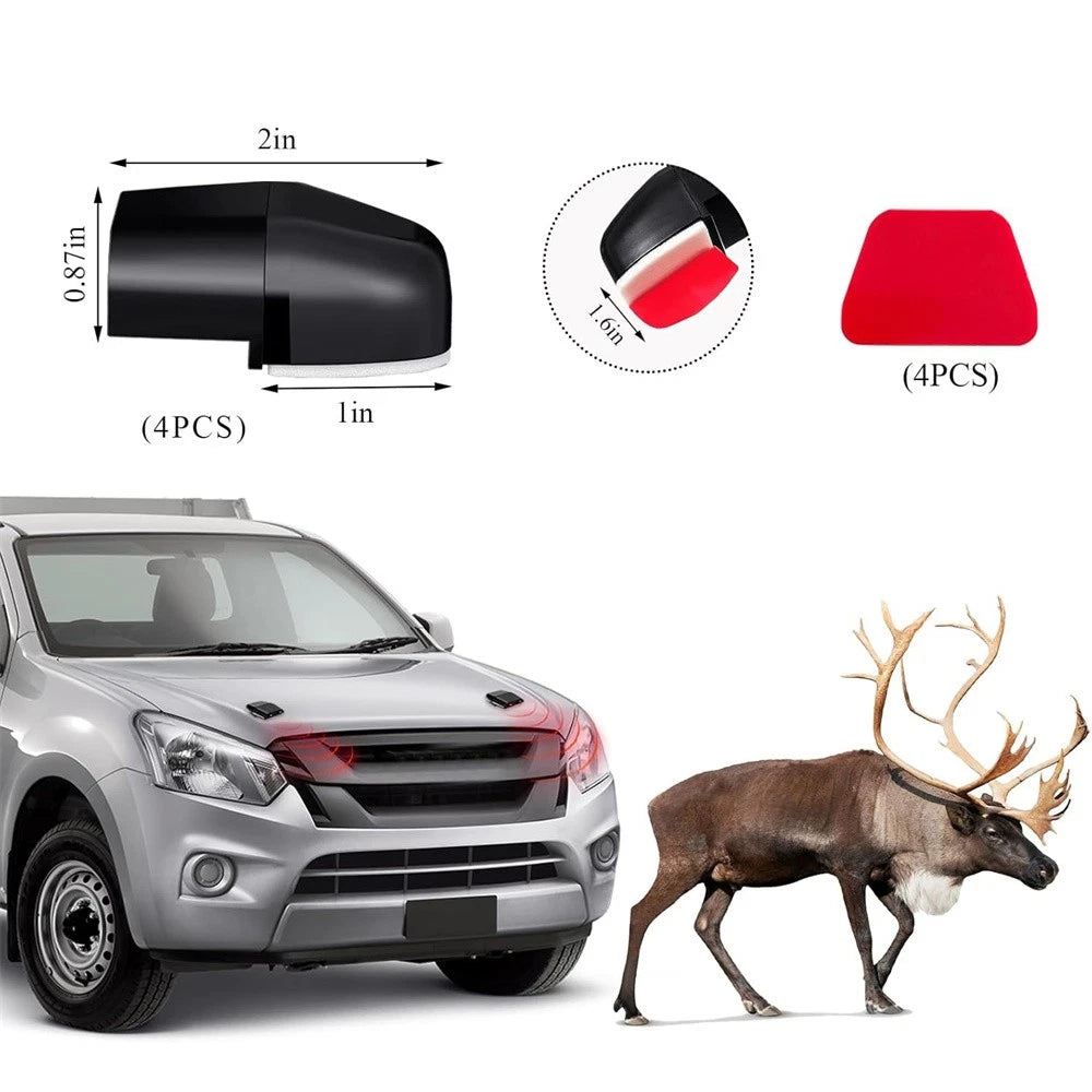 Set of 4 Deer Whistles Sonic Wildlife Warning Device for Universal Car