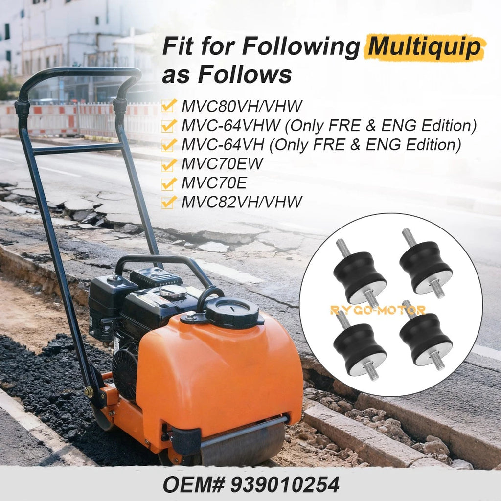 4 Shock Mounts for Multiquip Mikasa MVC80VH/VHW