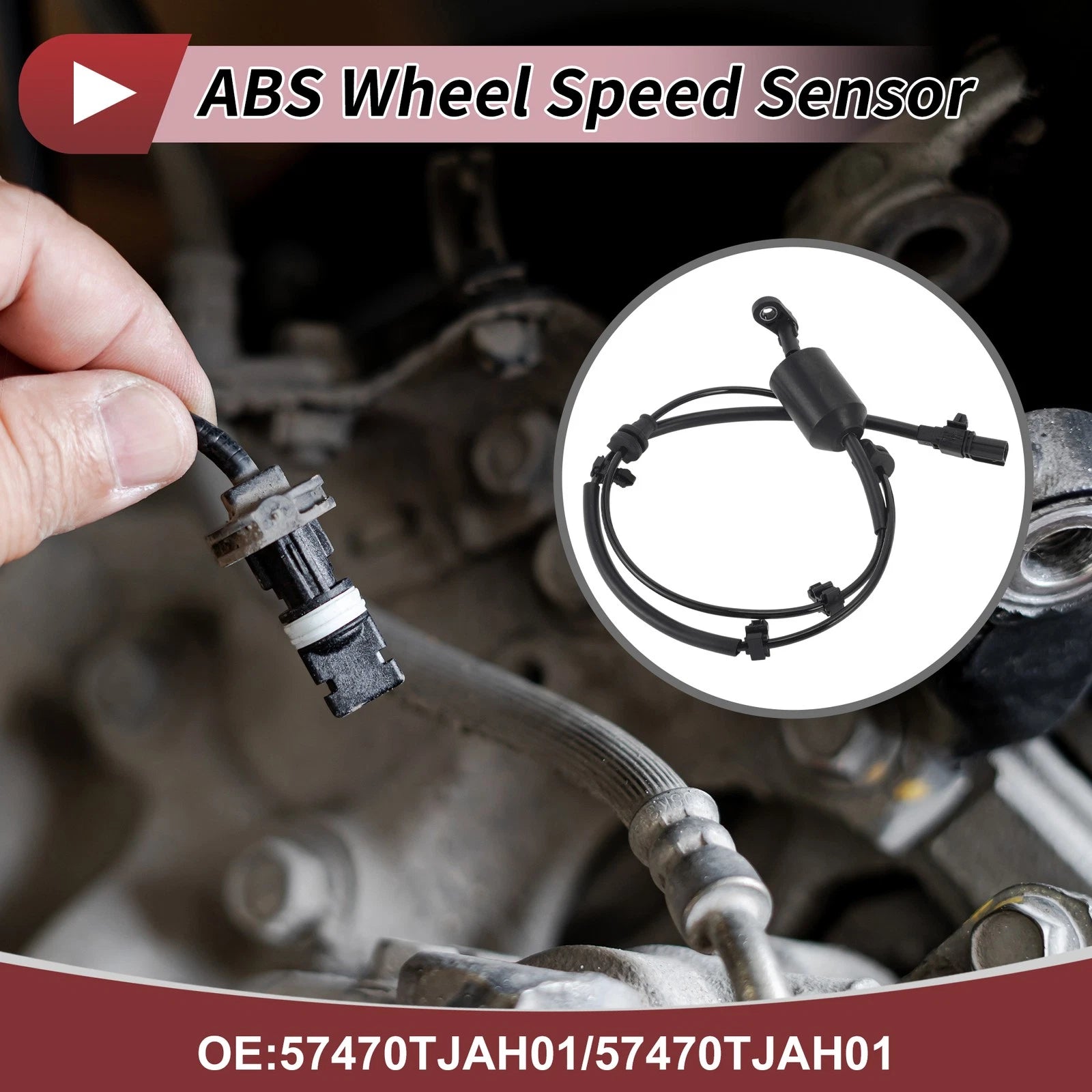 ABS Wheel Speed Sensor Rear Right Replacement for Honda GiEnia GJ6 (2005–2005)