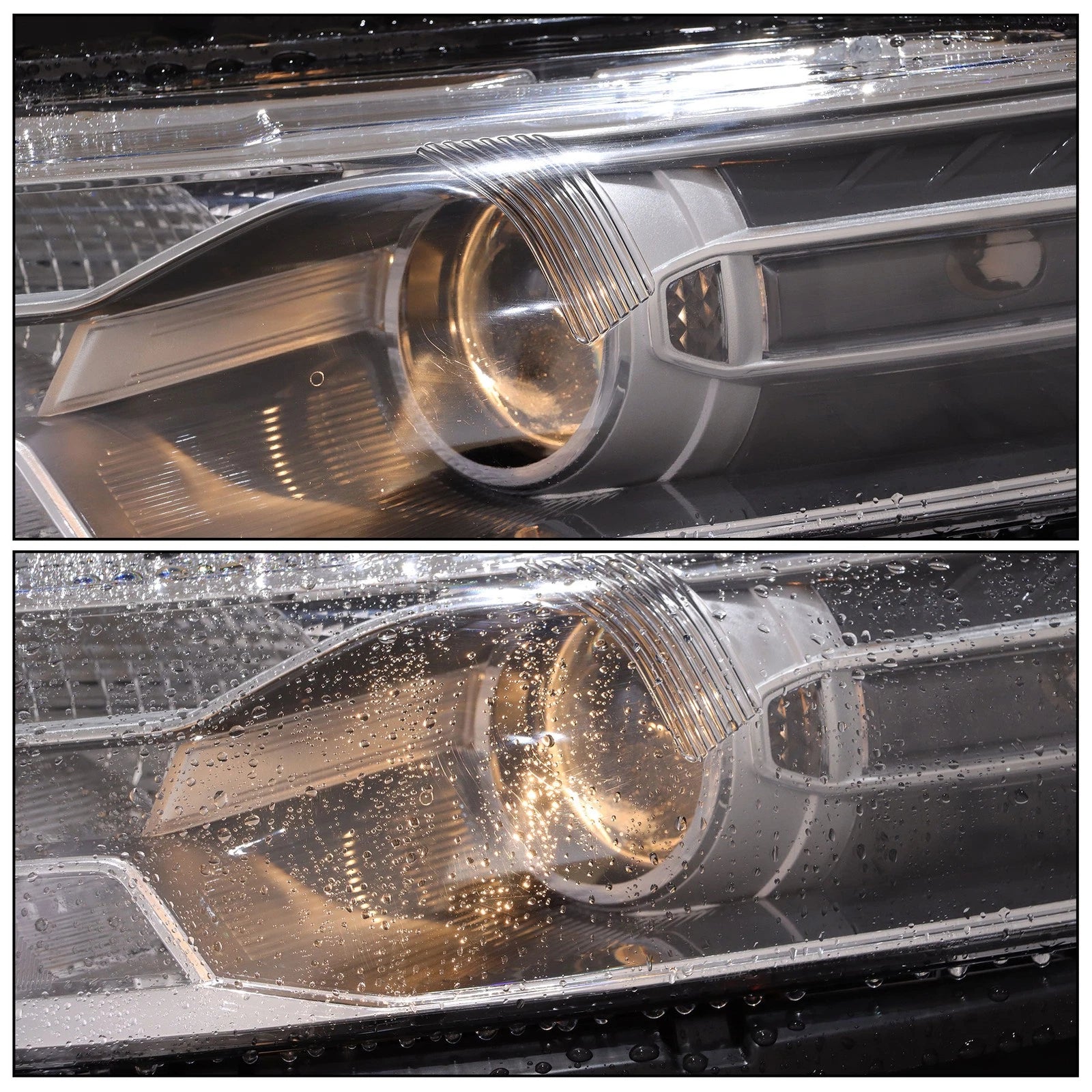 Headlight Headlamp Driver/Left Side for Ford Taurus (2014–2016) Halogen Clear