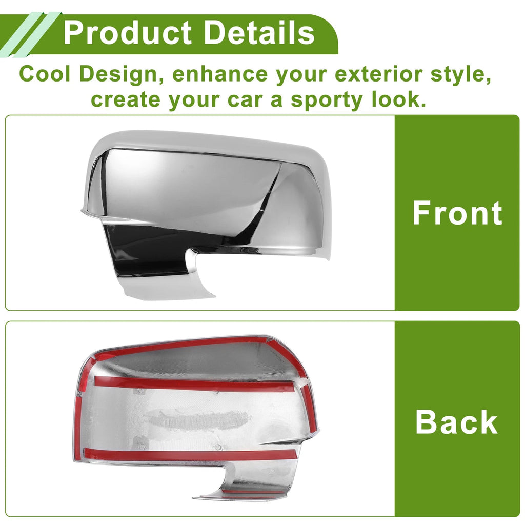 Left Right Side Mirror Cover Cap Replacement Electroplating Color for Dodge (2006–2022)