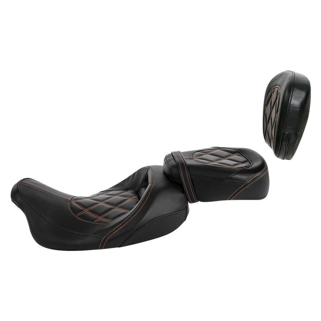 Driver Passenger Seat with Backrest Pad for Harley Electra Glide (2009–2023)