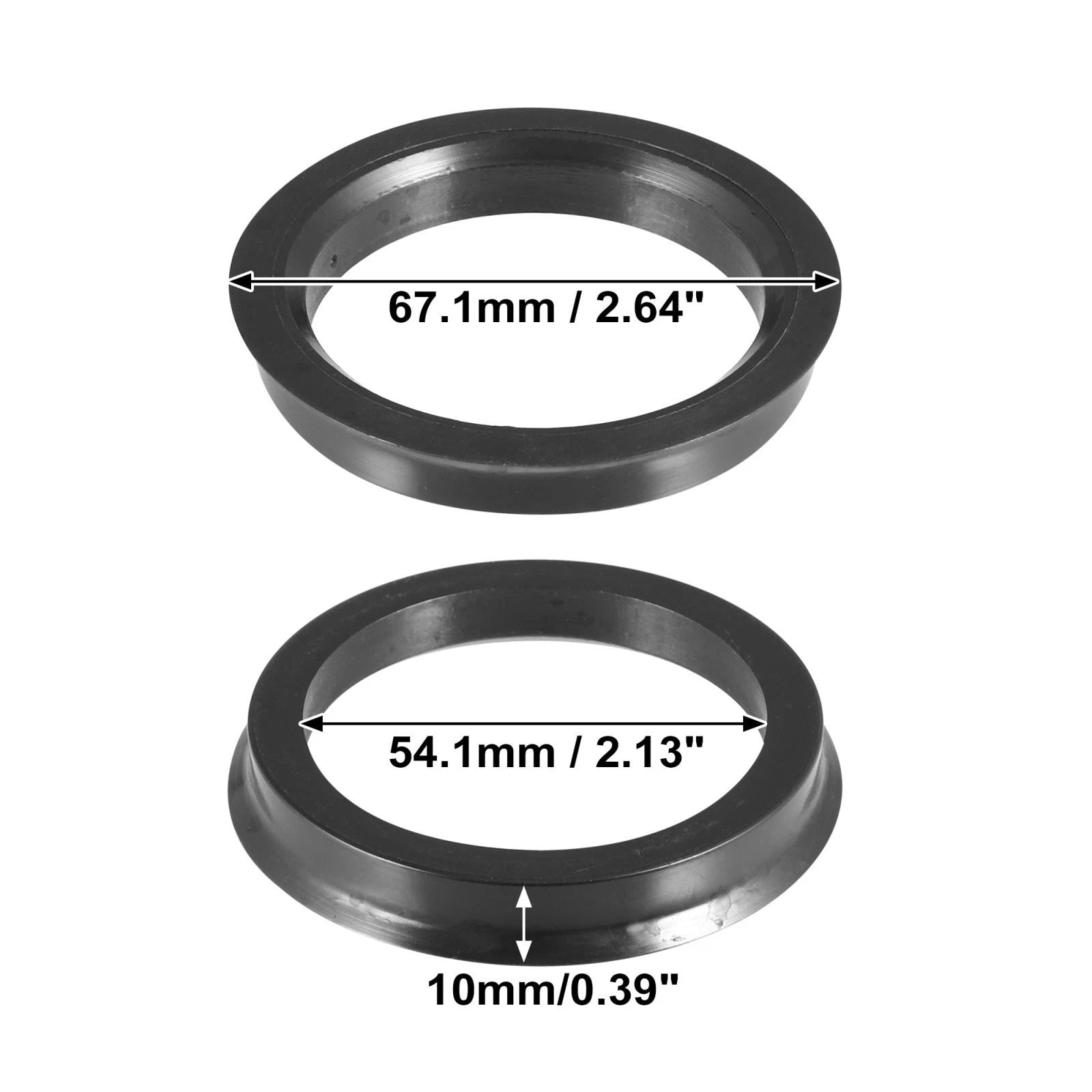 2pcs Hub Centric Rings for Car (67.1mm to 54.1mm)