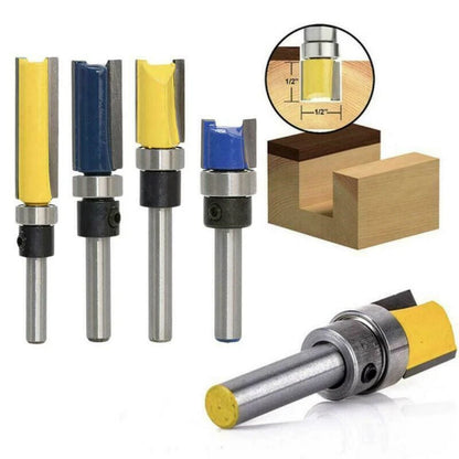 Flush Trim Router Bit for Woodworking (1/4" Shank)