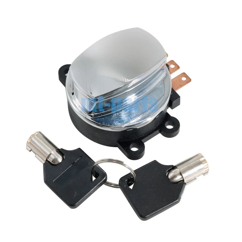 Chrome Ignition Key Switch Kit for Harley-Davidson Softail Standard FXST (2000–2010)