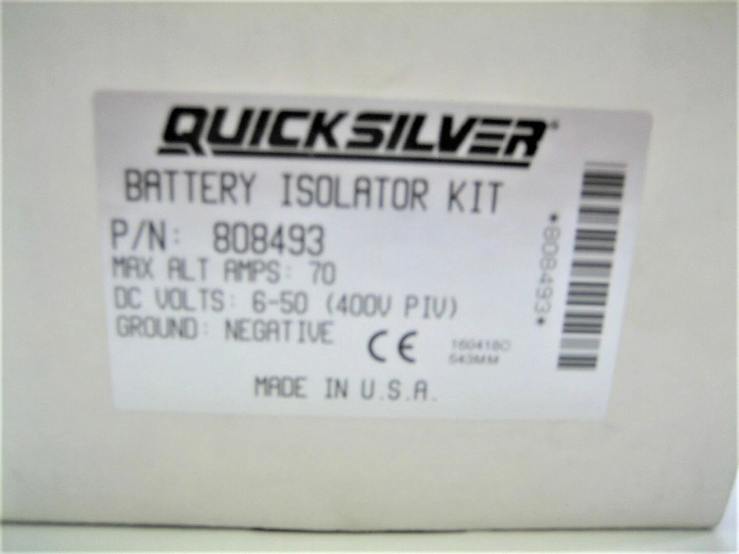 Battery Isolator Kit for Mercury 225 EFI 2003–2006 (808493A1)