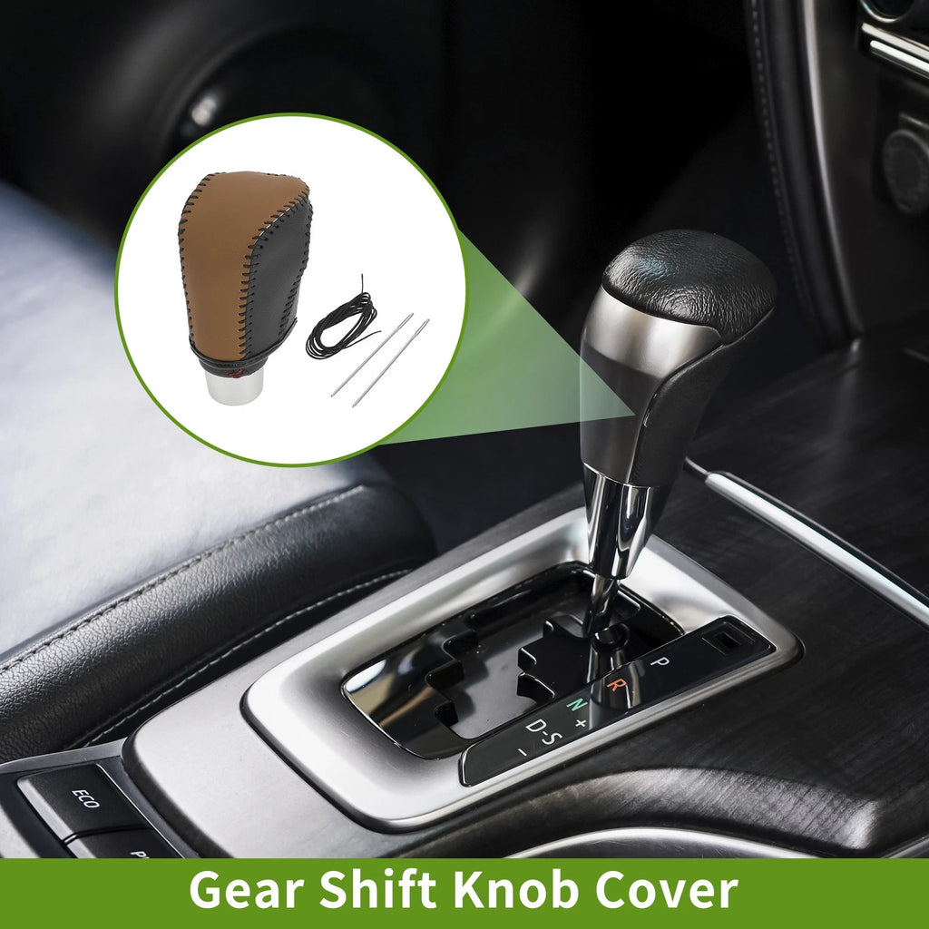 Gear Shift Knob Cover Replacement for Honda Civic (2016–2021) Brown Black