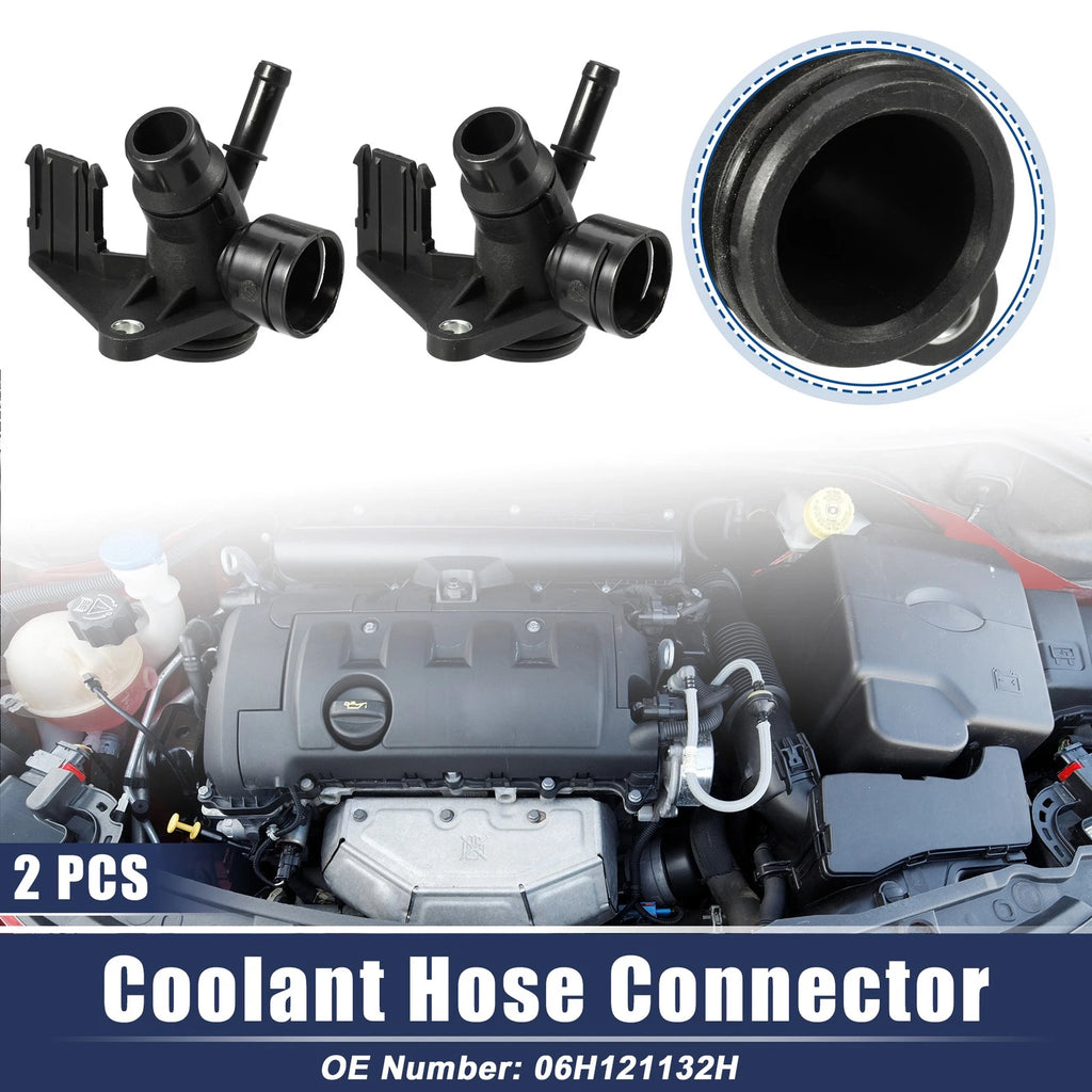 2X Radiator Coolant Hose Flange for Audi A4 (2002–2008)