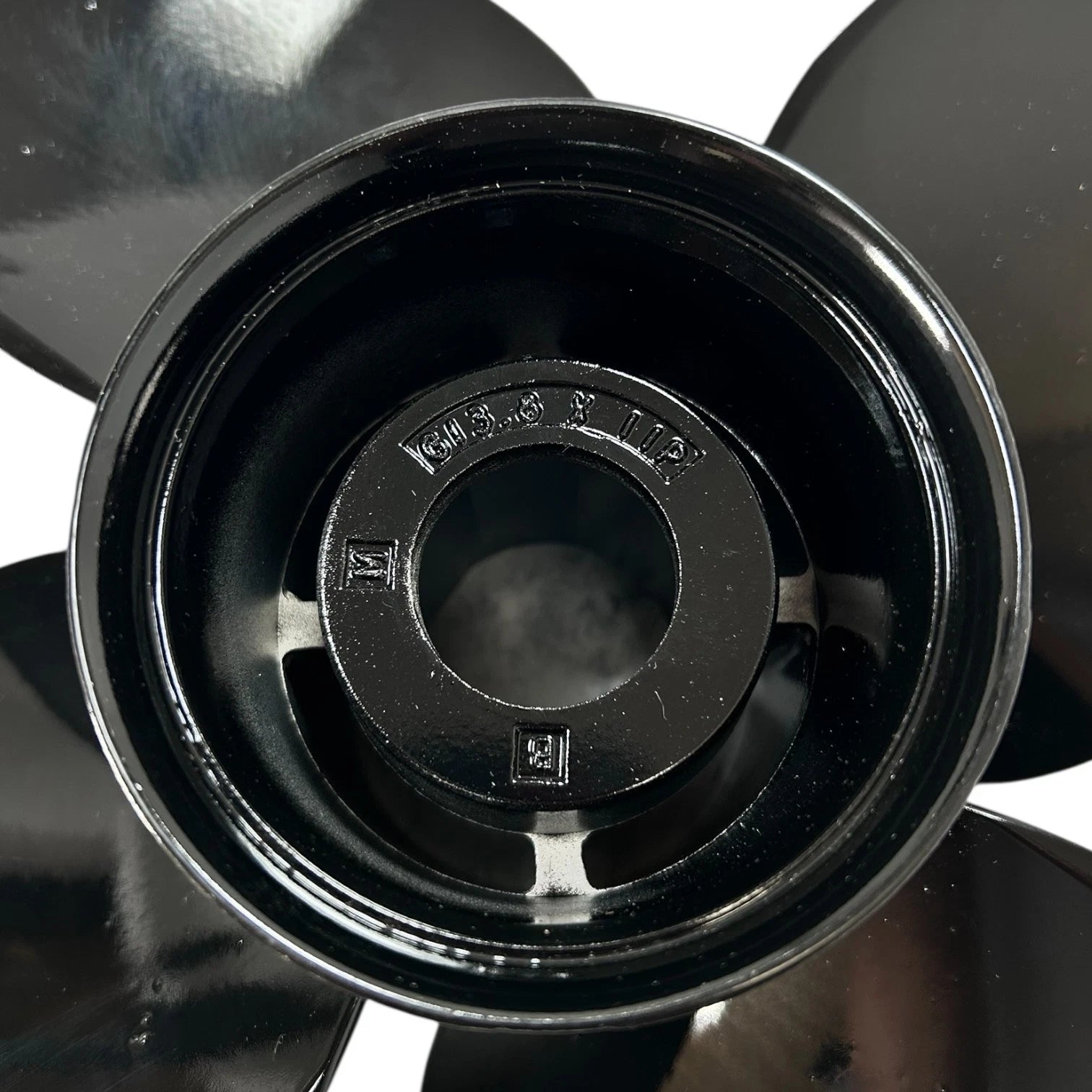 4-Blade Aluminum Black Propeller for Mercury 11P (Missing Hub Kit)
