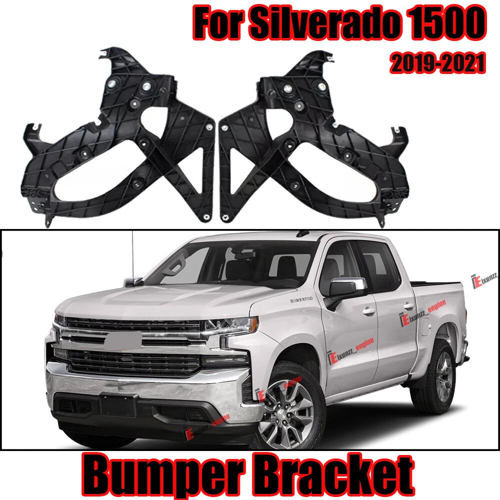 Set of 2 Front L&R Outer Bumper Support Brackets for Silverado 1500 (2019–2022)