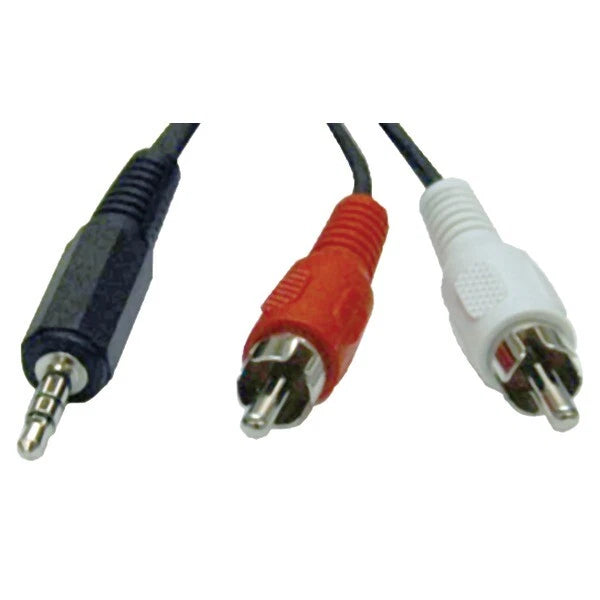 3.5mm Stereo to 2 RCA Y-Splitter Adapter for Tripp Lite P314-012 (12ft)