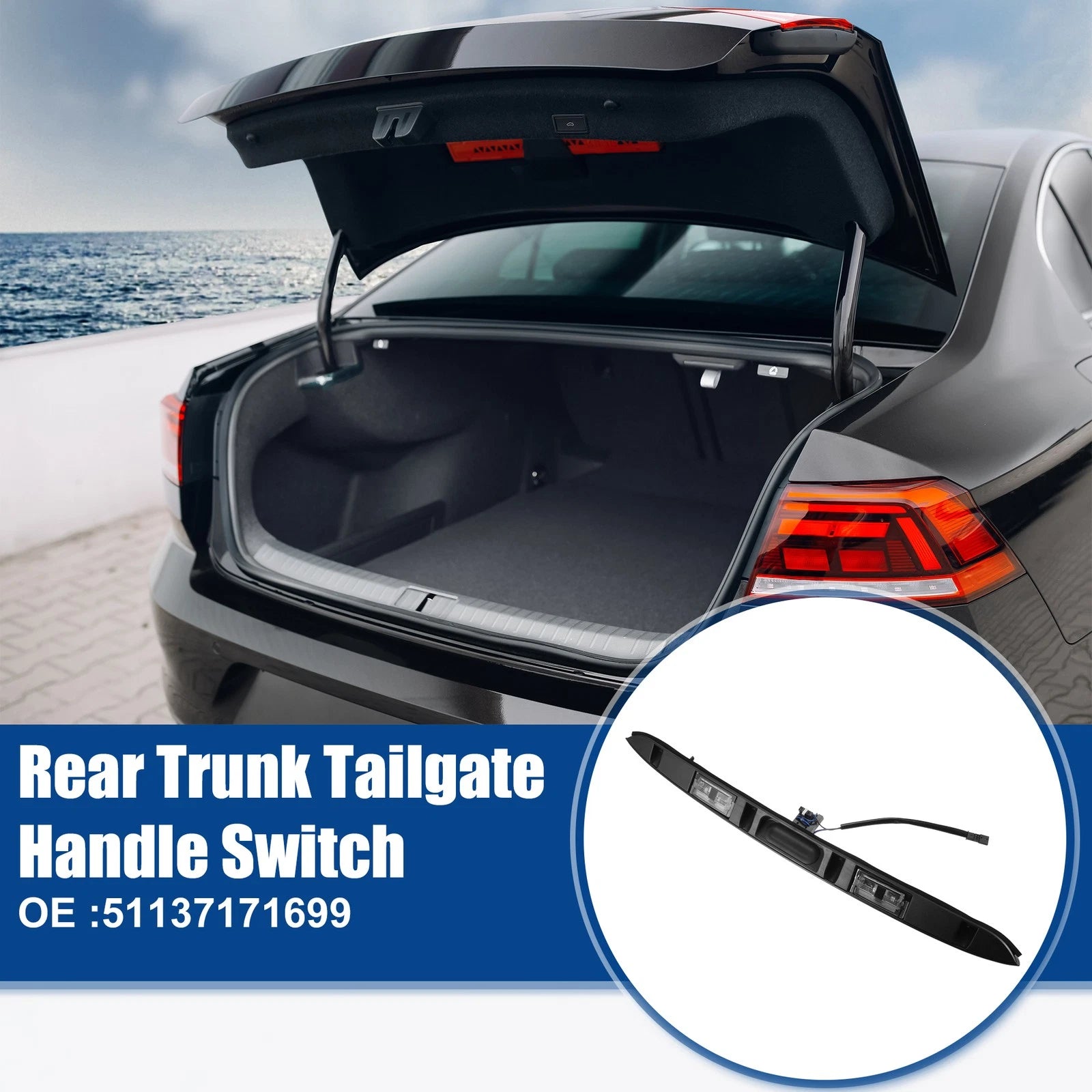 Trunk Lid Lock Release Button Switch Rear for BMW 325i 330i E46 (1999–2005)