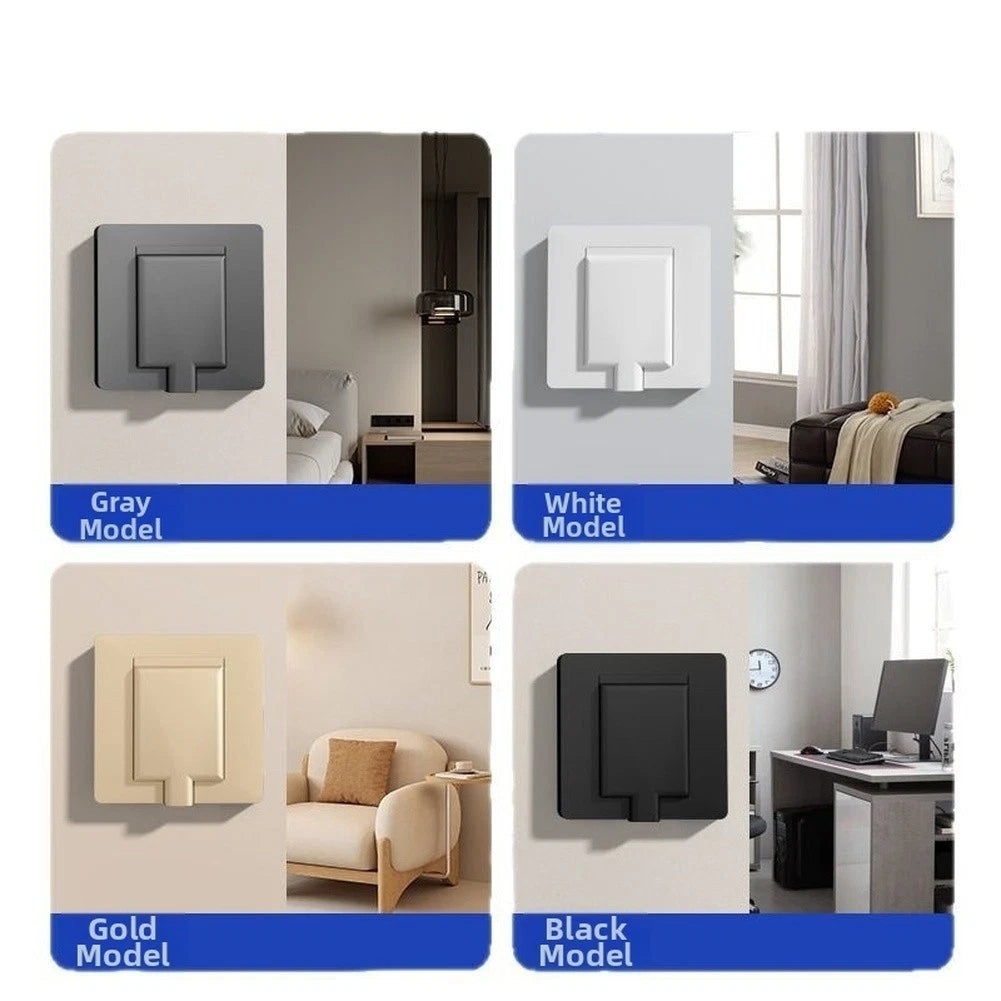 86mm Square Blank Panel Cover Wall Socket Sticky Mount