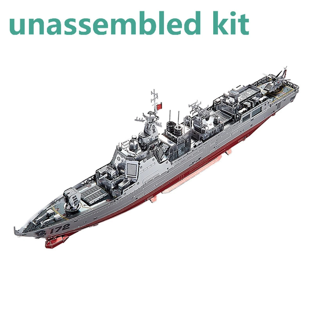 3D Metal Model Kit for Destroyer Ship (Unassembled)