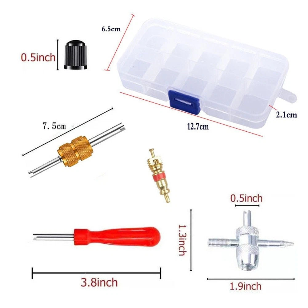 33 Piece Valve Core Tool Set for Tire Valve Stem Repair