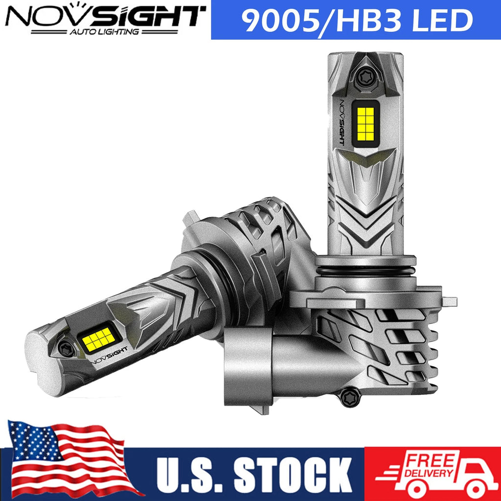 2X HB3 9005 LED Headlight Bulbs for