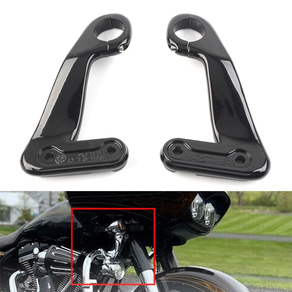 Motorcycle Front Fairing Support Bracket Mount Black For Harley 10-13 Road Glide
