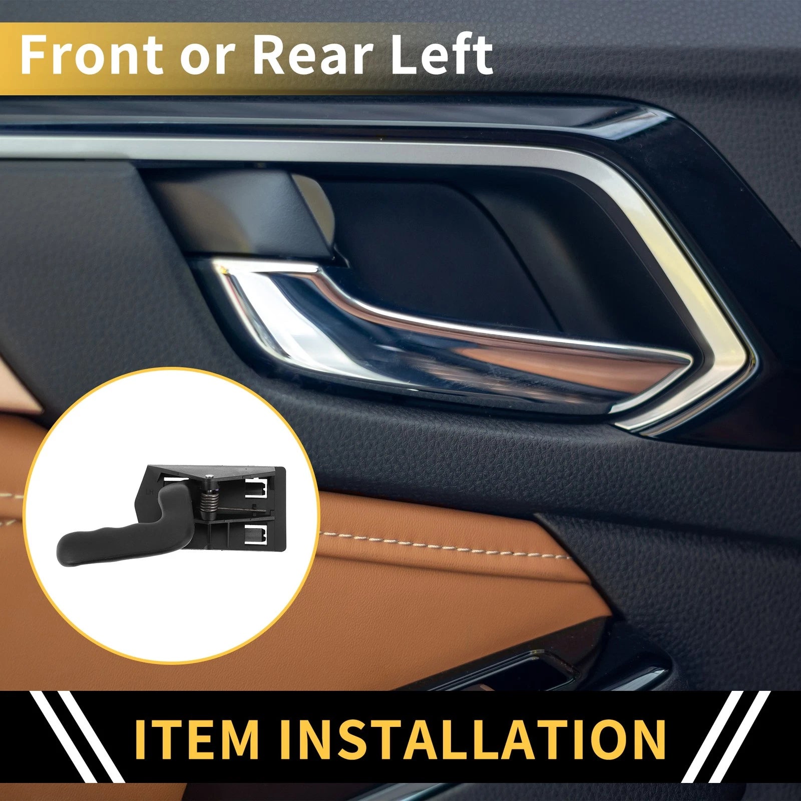 Front Left Interior Door Handle Replacement for Chevrolet Silverado 2500 (2007–2018)