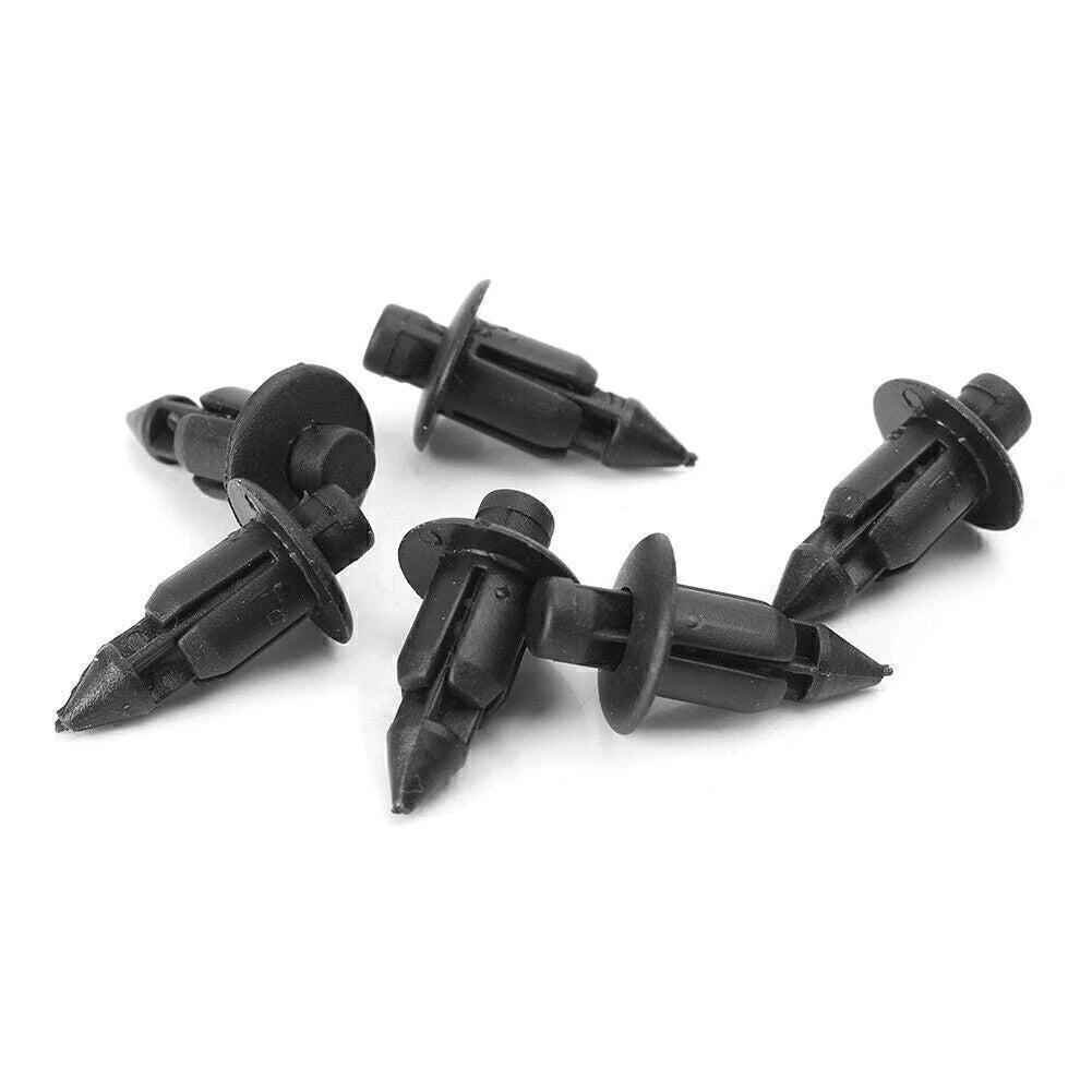 100 Pcs 6mm Plastic Push Rivets Fastener Clips for ATV