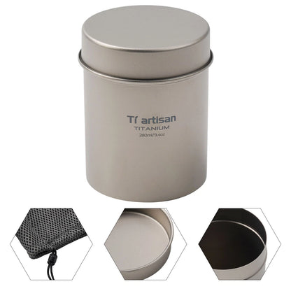 280ml Titanium Canister for Easy Travel Coffee Bean & Food Storage
