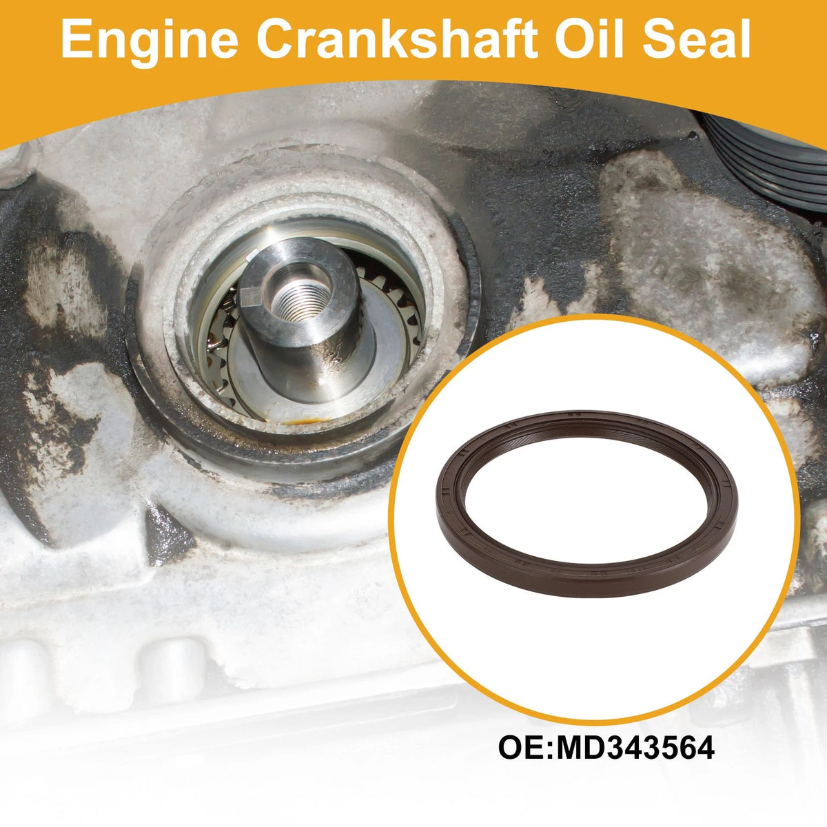Engine Rear Crankshaft Oil Seal for Dodge Mitsubishi (No.MD343564)