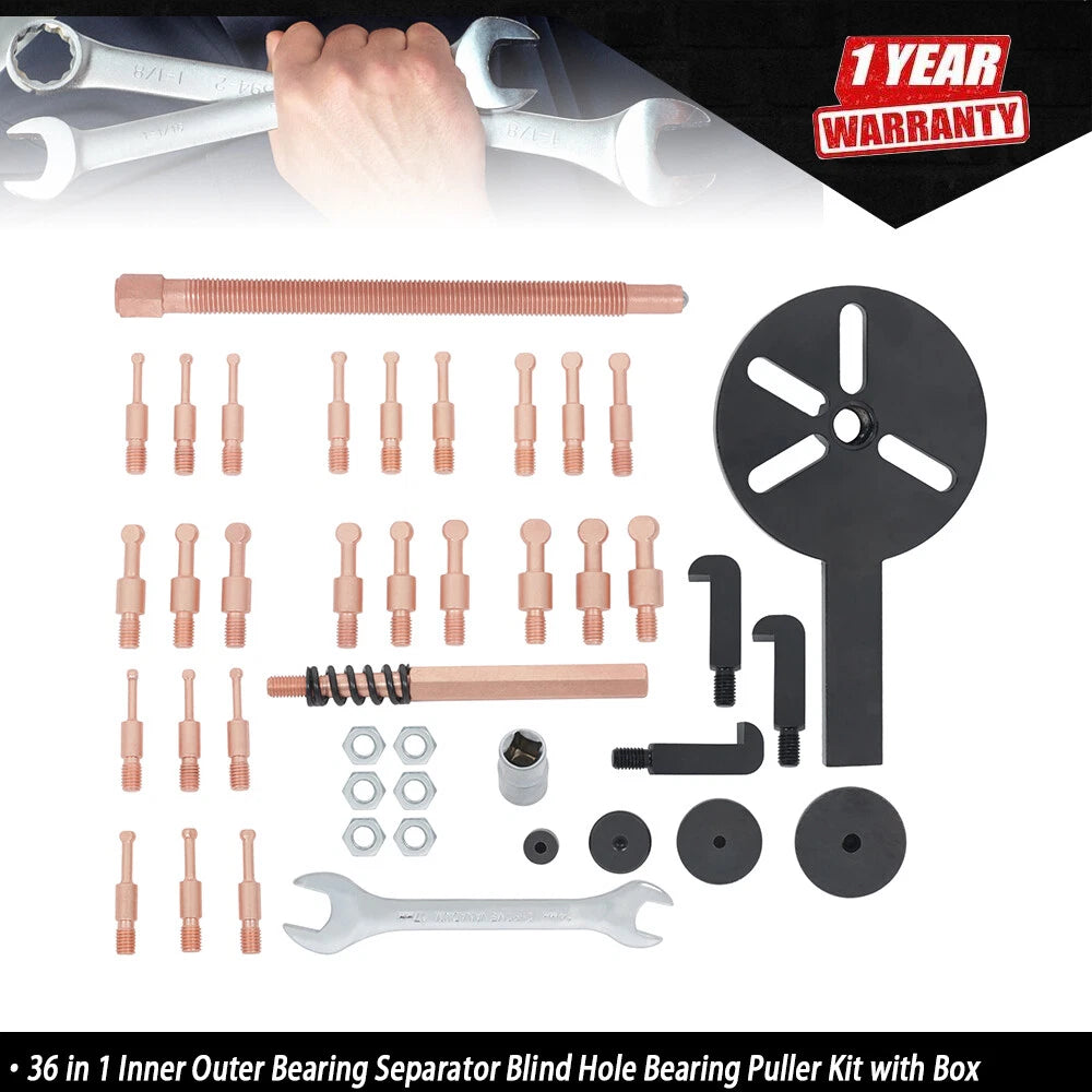 36-in-1 Bearing Puller Set for Universal Applications (Blind Hole Removal)