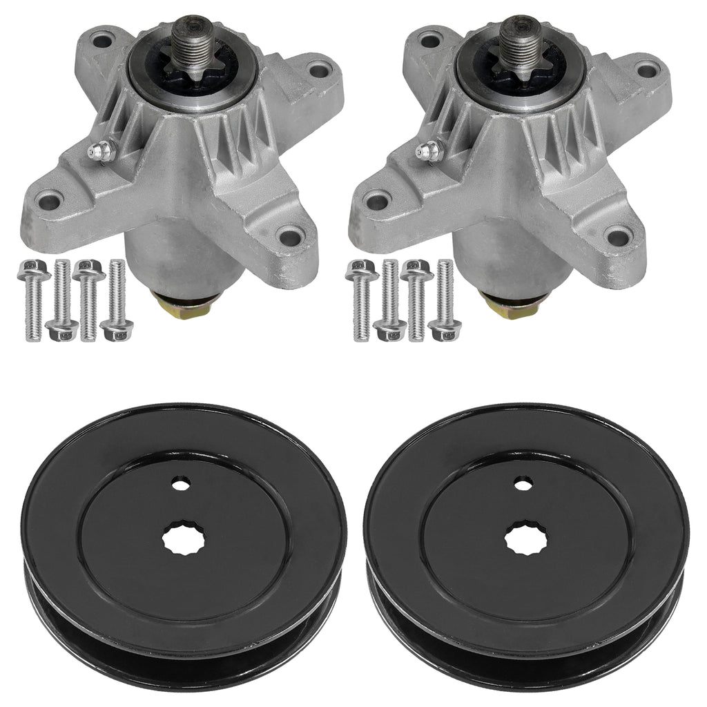 Deck Spindle with Pulley 38 in Replacement for MTD White Outdoor LT13 (2013–2015)