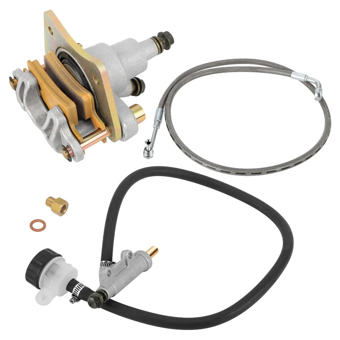 Rear Brake Caliper & Master Cylinder & Hose Line for Polaris Sportsman (2002–2008)