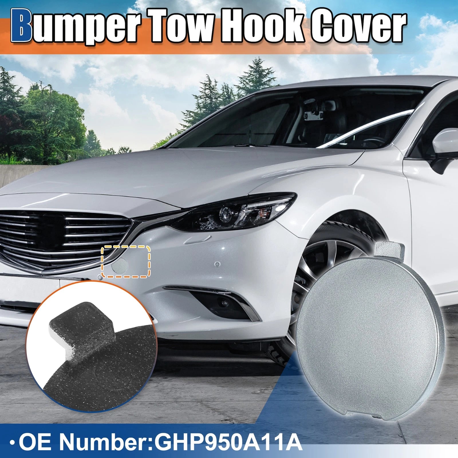 Tow Hook Cover OEM Replacement for Mazda 6 (2014–2016)
